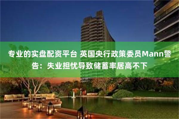 专业的实盘配资平台 英国央行政策委员Mann警告：失业担忧导致储蓄率居高不下