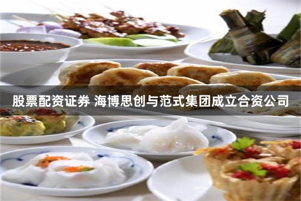 股票配资证券 海博思创与范式集团成立合资公司