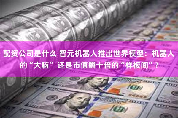 配资公司是什么 智元机器人推出世界模型：机器人的“大脑” 还是市值翻十倍的“样板间”？